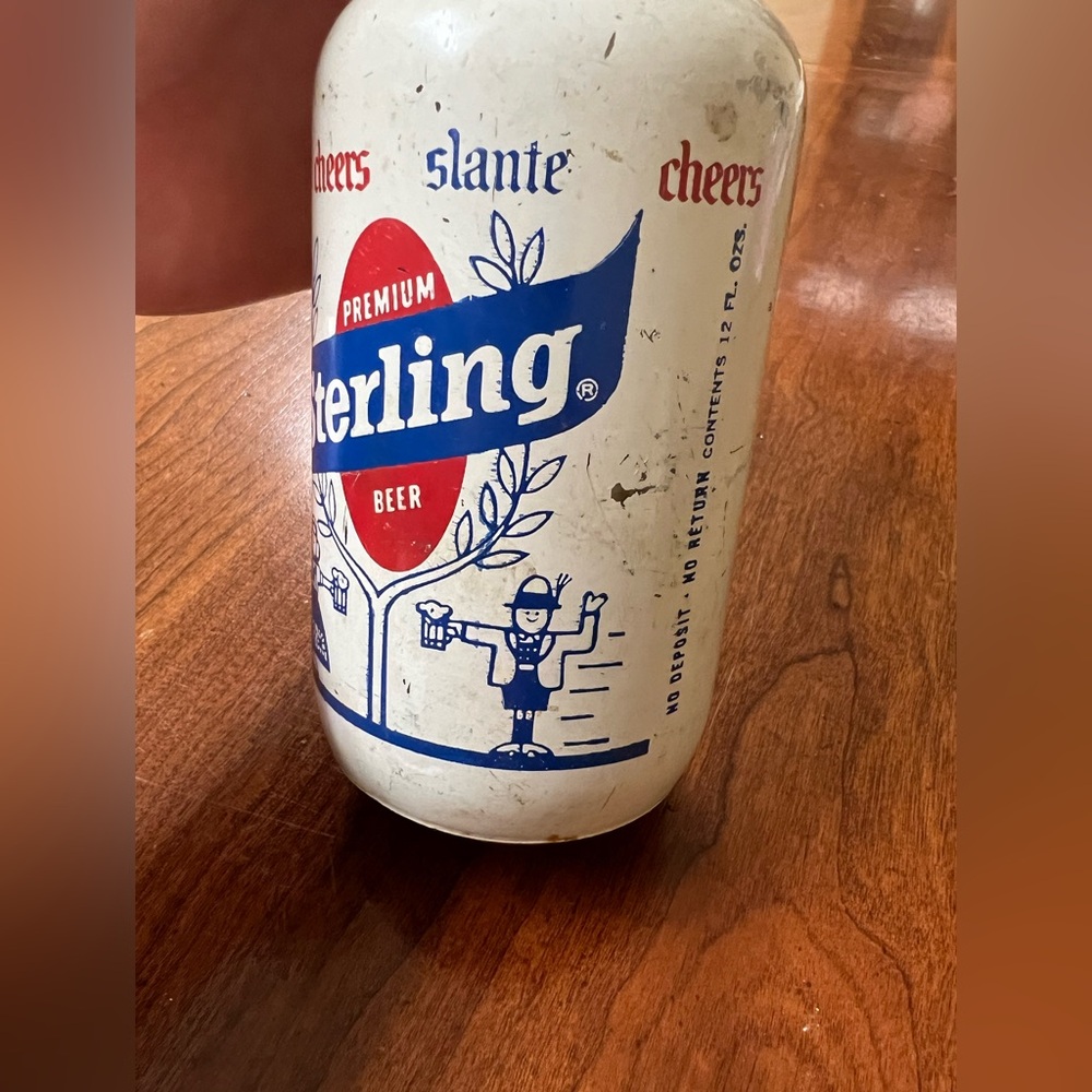 Vintage Sterling wide-mouth glass beer bottle - Picture 6 of 7